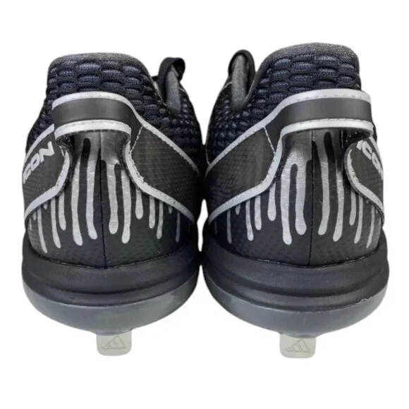 Adidas Icon 7 Dripped Out Metal Baseball Cleats Black Men's 17 New with Tags H00